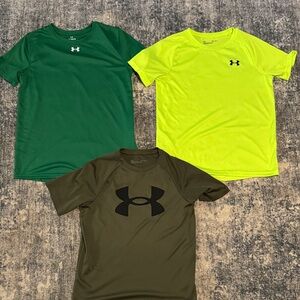 Under Armour Kids' Short Sleeve Tees - Green, Yellow, Olive